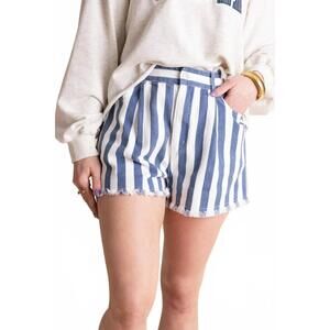 NEW GILLI morgan frayed hem shorts in blue